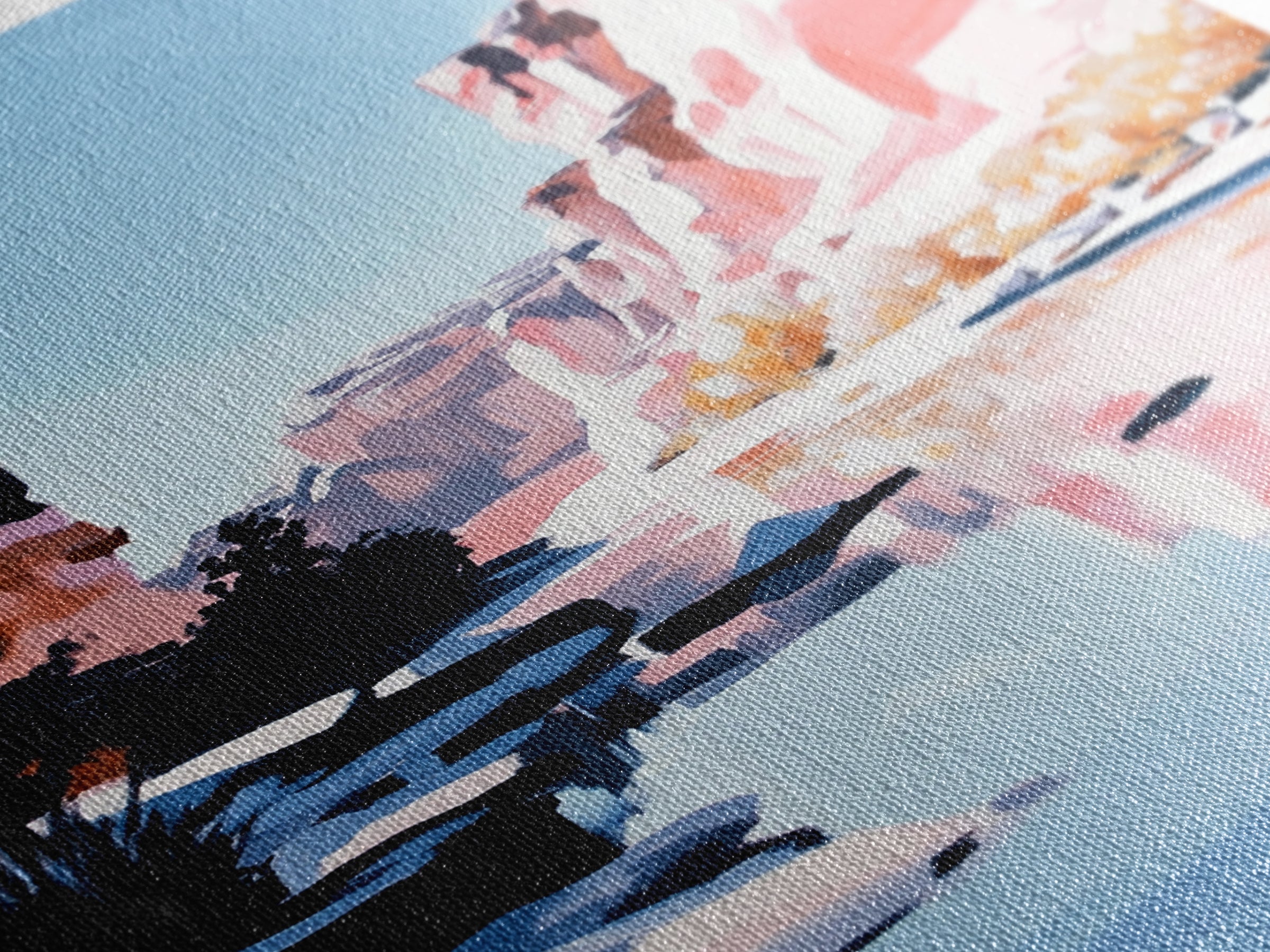 Canyon River, Reflection, Rocks, Framed Canvas Print, Nature Wall Art, Western Decor, Living Room Art, Minimalist Landscape, Boho Art