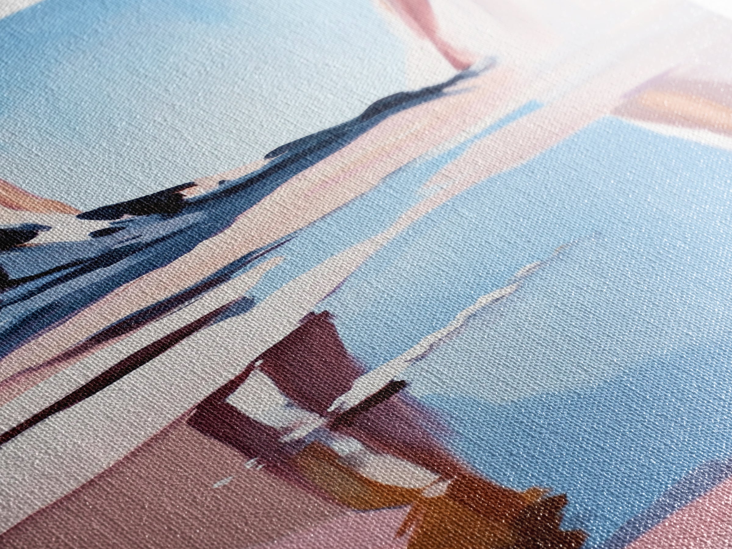 Canyon Lake View, Abstract Western Landscape, Earthy Desert Colors, Modern Nature Art, Framed Canvas Print, Entryway Wall Art