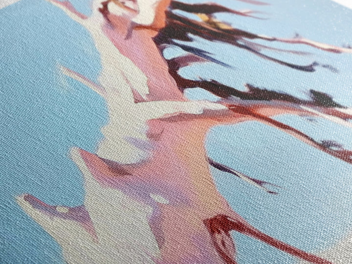 Desert Tree, Abstract Landscape, Earthy Tones, Canvas Print, Minimalist Nature Art, Living Room Wall Decor, Modern Boho Painting