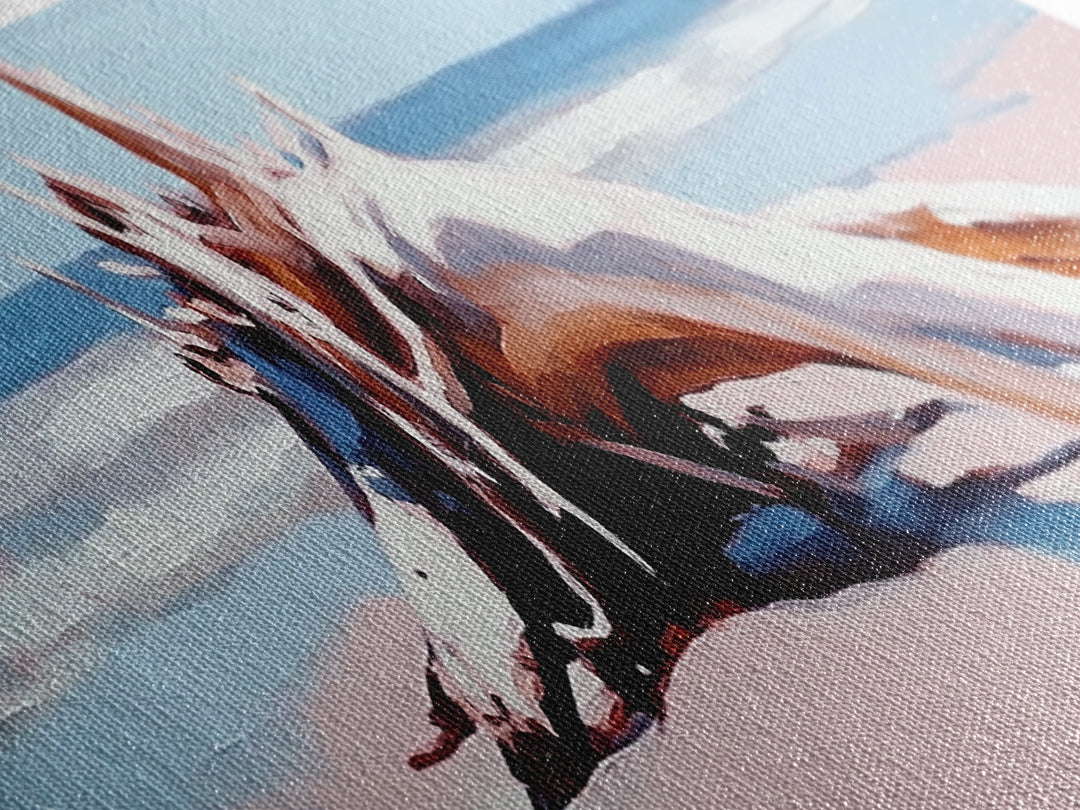 Beach Driftwood, Coastal Art, Seaside Wall Decor, Nature Painting, Canvas Print, Living Room Wall Art, Modern Beach House Art