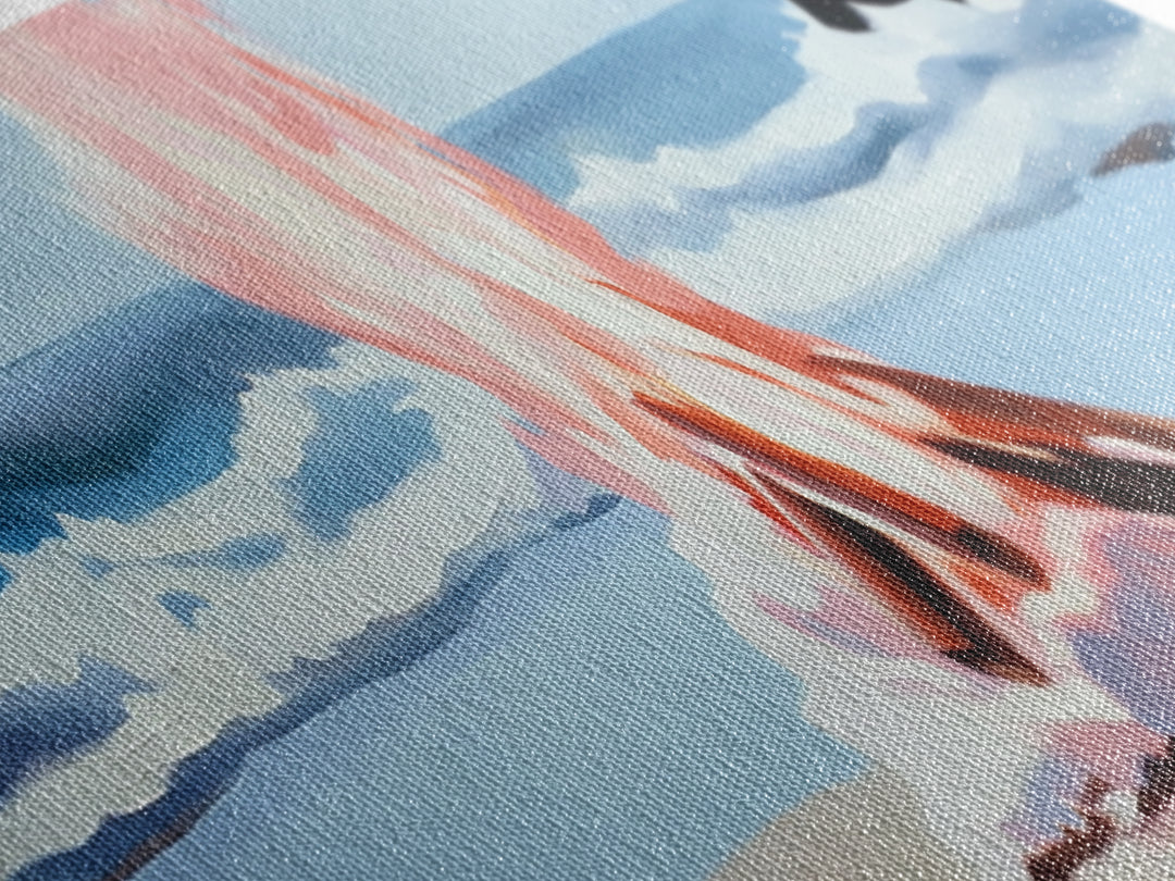 Beach Bonfire, Ocean Fire, Coastal Campfire, Framed Canvas Print, Seaside Night Art, Relaxing Summer Scene, Nautical Wall Decor