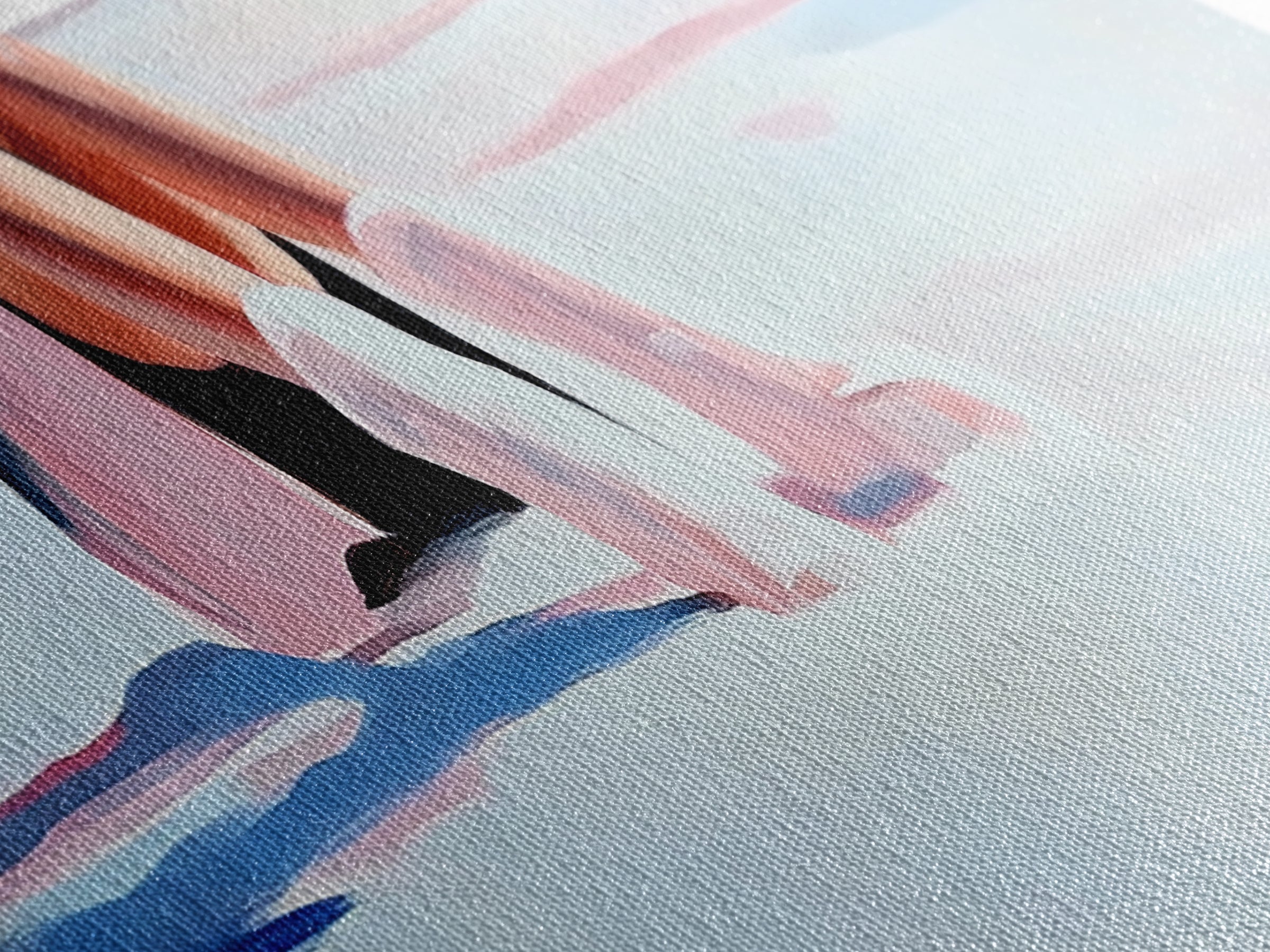 Cozy Winter, Snowy Landscape, Feminine Winter Decor, Soft Pastel Art, Scandinavian Minimalist, Bedroom Aesthetic, Canvas Print