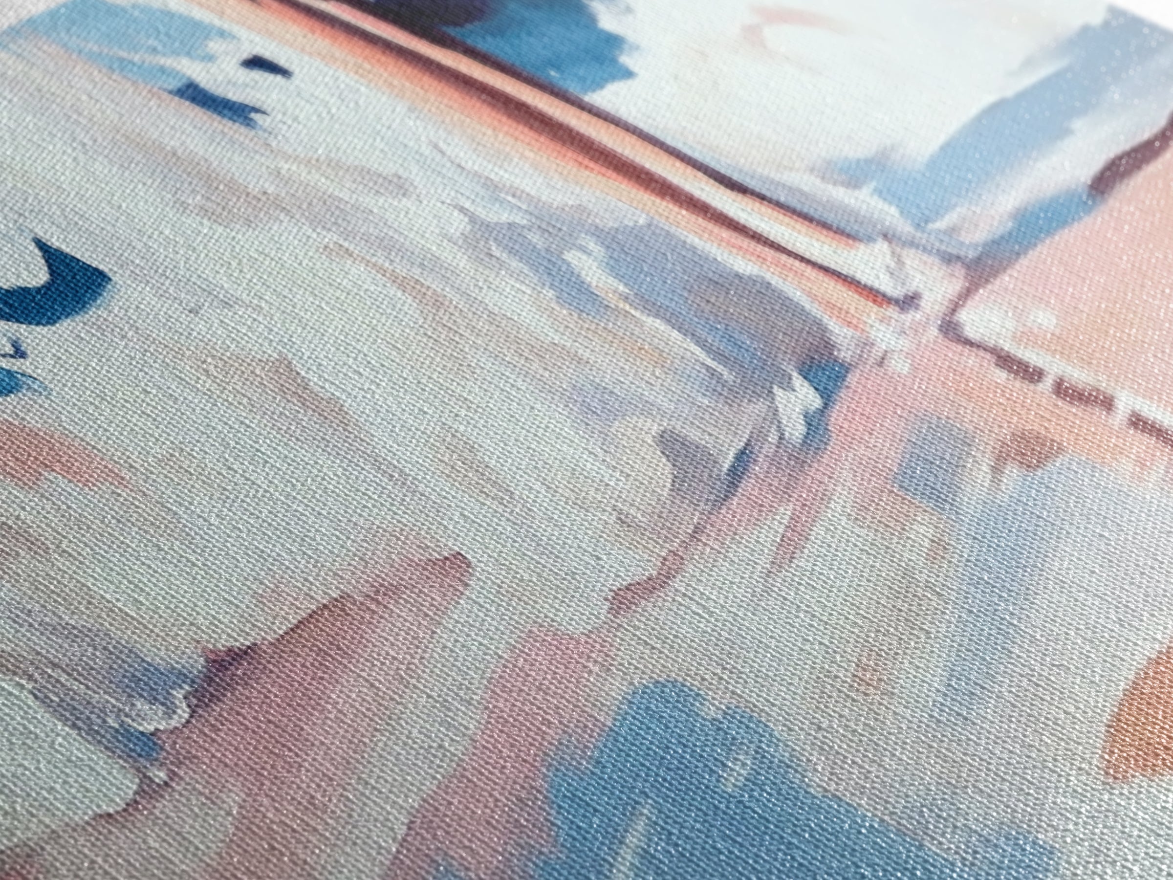 Beach Reflection, Seascape Art, Framed Canvas Print, Coastal Wall Art, Nautical Home Decor, Minimalist Water Painting, Bathroom Art