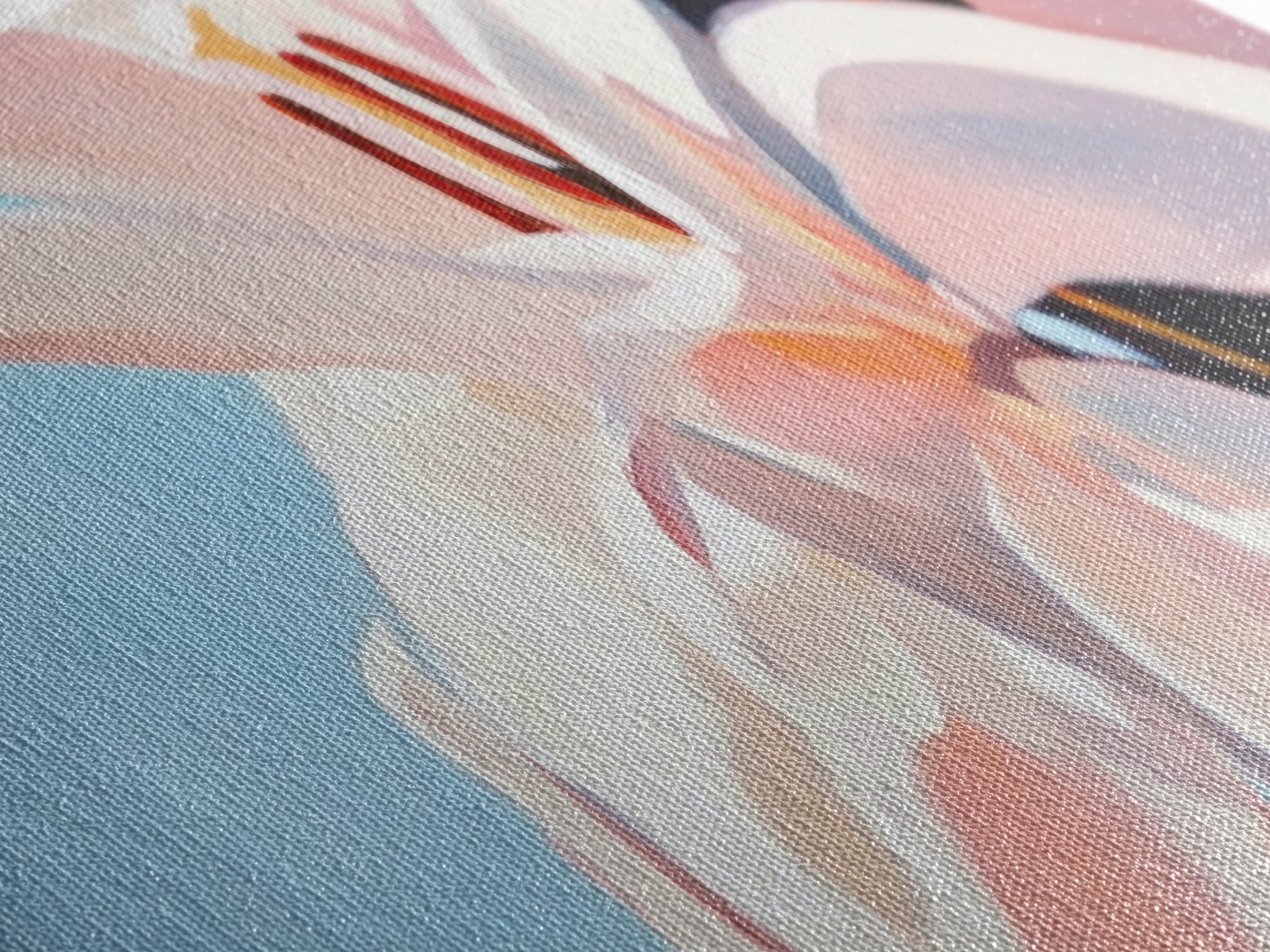 Blooming Lily, Floral, Nature, Framed Canvas Print, Botanical Wall Art, Pastel Home Decor, Feminine Aesthetic, Living Room Wall Art