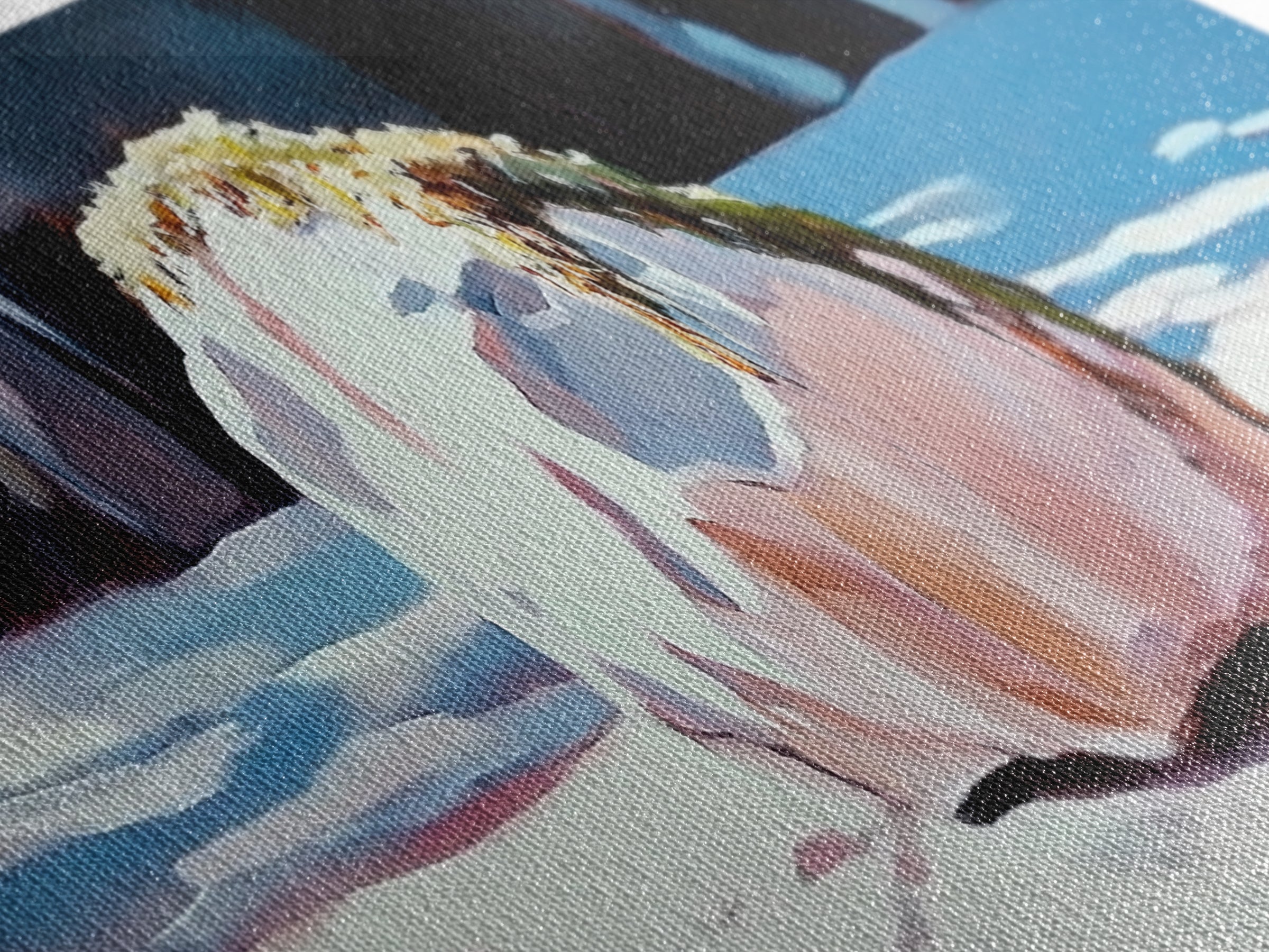 Rock With Moss, Nature Art, Office Wall Art, Framed Canvas Print, Tranquil Landscape, Serene Home Decor, Modern Minimalist Artwork