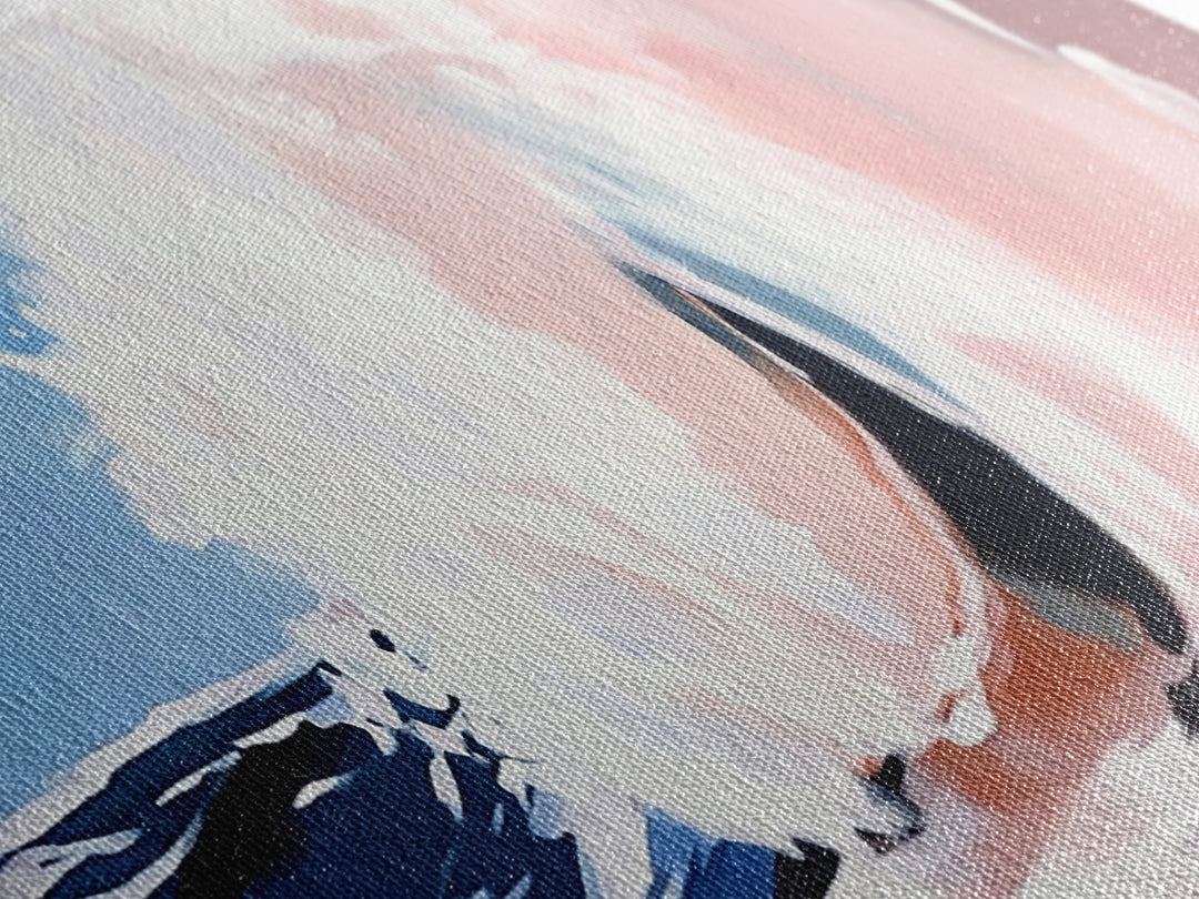 Rolling Wave, Ocean Motion, Coastal Energy, Surf Aesthetic, Canvas Print, Modern Beach Art, Living Room Wall Art, Nautical Decor