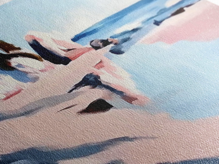 Coastal Serenity, Beach Reflection, Nautical Art, Framed Canvas Print, Ocean Inspired Wall Decor, Relaxing Seaside Aesthetic