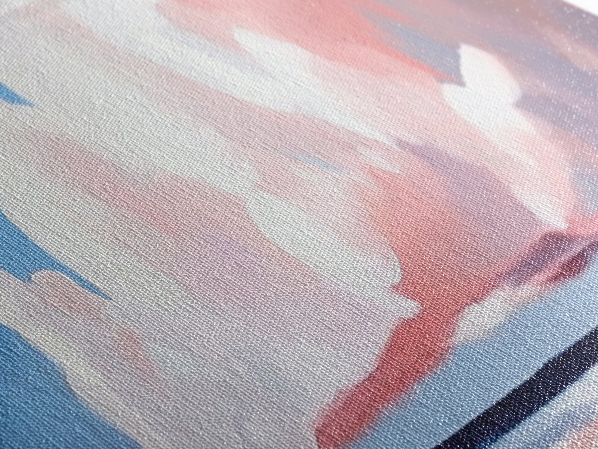 Cloudy Horizon, Sunset Beach, Pastel Sky, Canvas Print, Modern Seascape, Relaxing Coastal Wall Art, Dreamy Ocean Decor, Minimalist