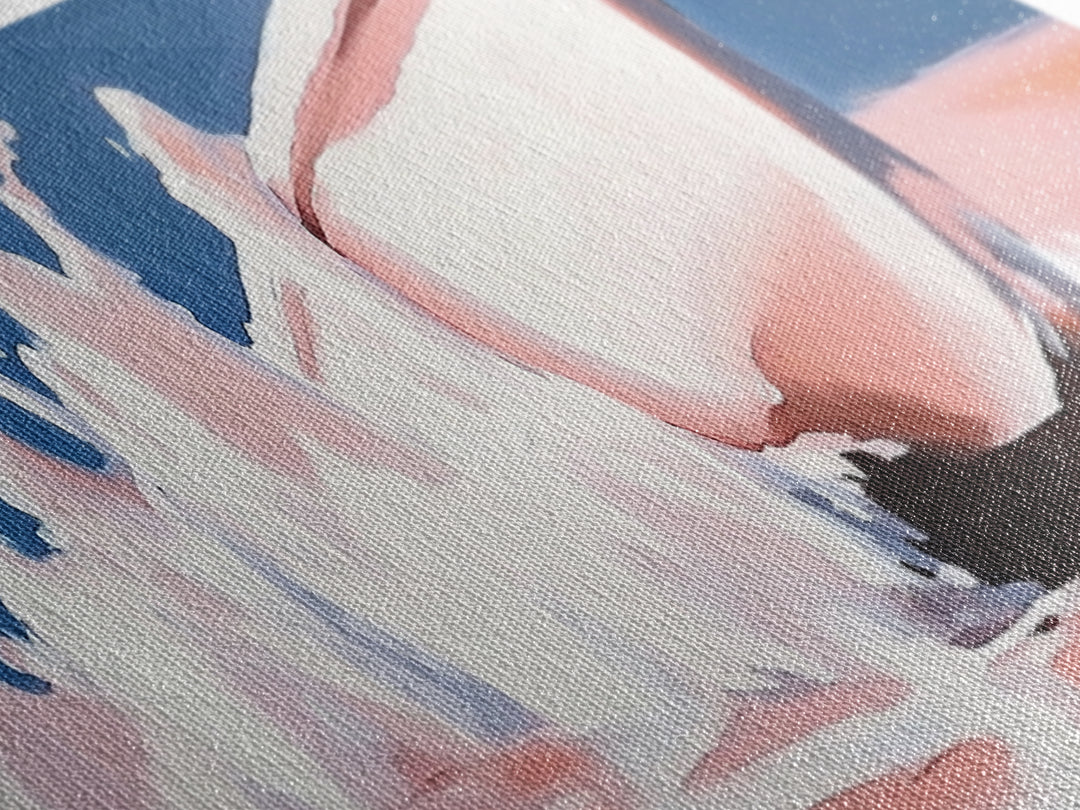 Boat Splash, Ocean Motion, Nautical Art, Framed Canvas Print, Coastal Wall Decor, Relaxing Beach Scene, Minimalist Seascape