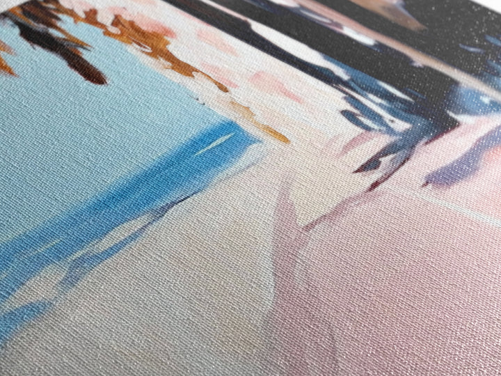 Coastal Walkway, Beach Scene, Ocean Art, Framed Canvas Print, Seaside Home Decor, Nautical Wall Art, Coastal Living, Summer Aesthetic