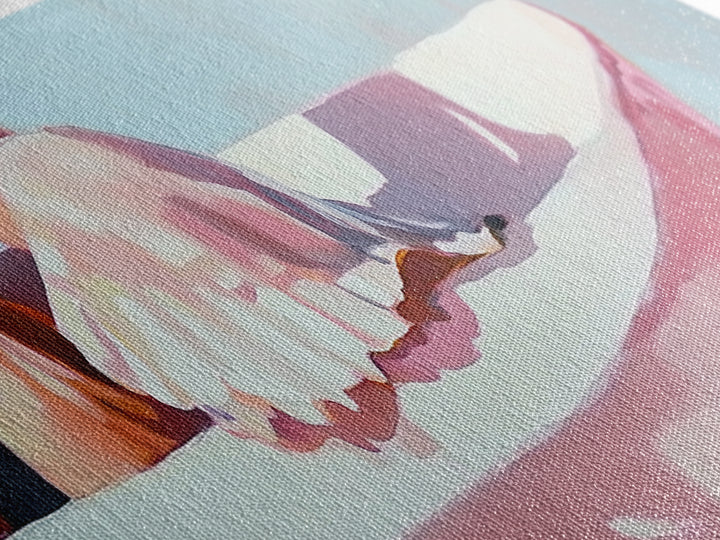 Beach Shell, Coastal Decor, Modern Art, Framed Canvas Print, Pastel Beach Wall Art, Minimalist Ocean Art, Nautical Art, Summer Vibes