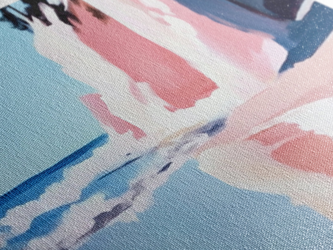 Clifftop Beach, Coastal Escape, Summer Art, Canvas Print, Ocean View Wall Art, Living Room Art, Beach Decor, Beach House Art