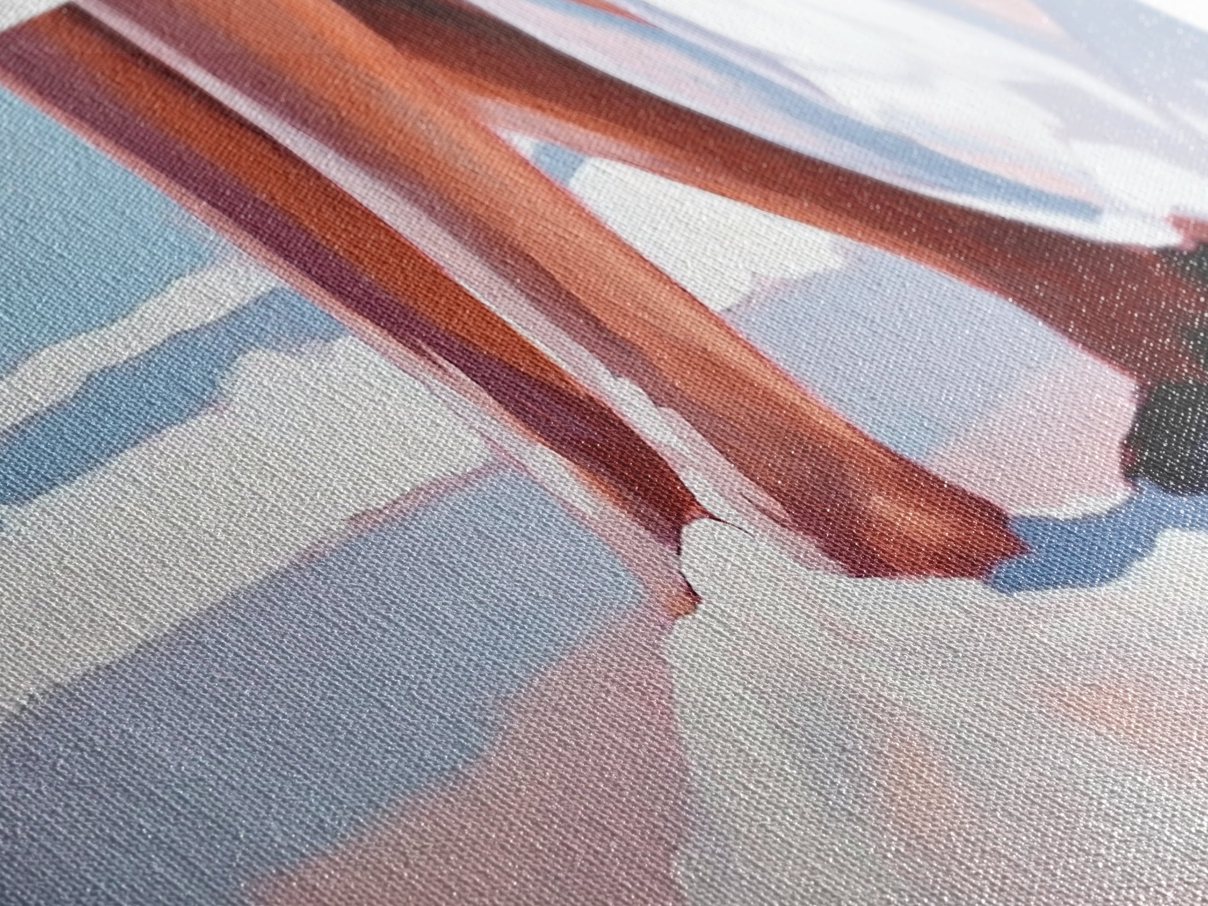 Romantic Beach, Ocean Waves, Coastal Painting, Minimalist Seascape, Pastel Sand Art, Nautical Wall Decor, Bedroom Art, Framed Canvas Print