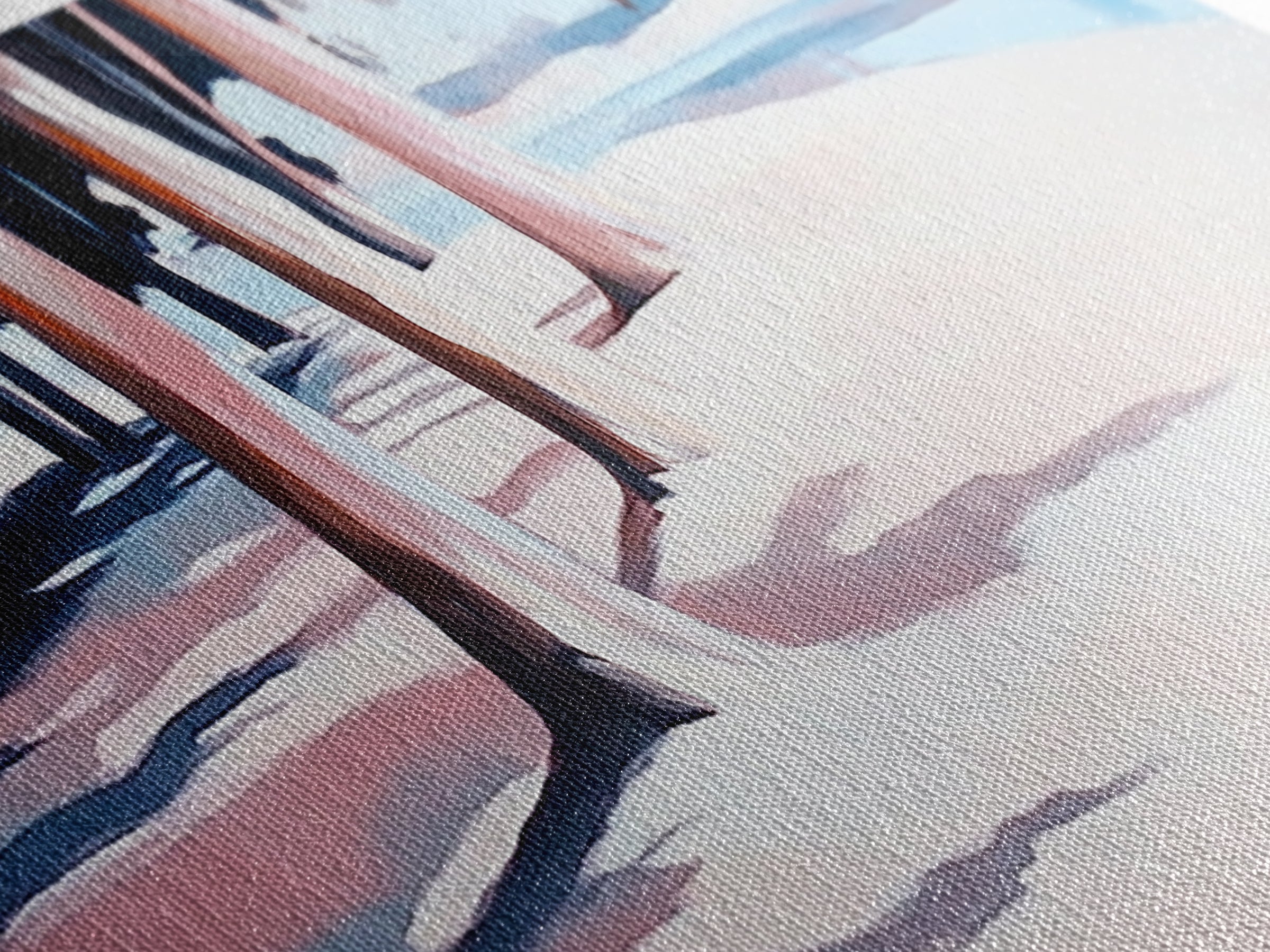 Beach Trees, Sunset Glow, Seaside Landscape, Coastal Art, Pastel Aesthetic, Framed Canvas Print, Living Room Art, Serene Escape