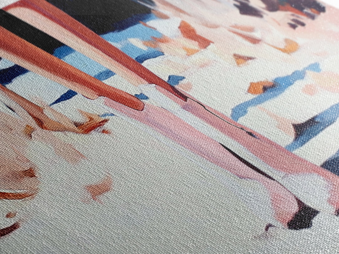 Autumn Steps, Fall Aesthetic, Cozy Vibes, Framed Canvas Print, Rustic Wall Art, Warm Tones, Bedroom Decor, Nature Inspired Artwork