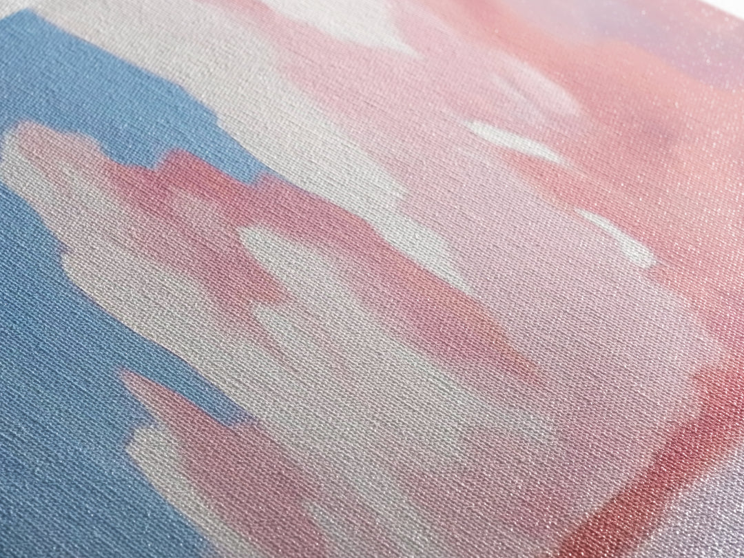 Blush Clouds, Sky Painting, Soft Aesthetic, Framed Canvas Print, Modern Landscape, Living Room Wall Art, Minimalist Abstract Art