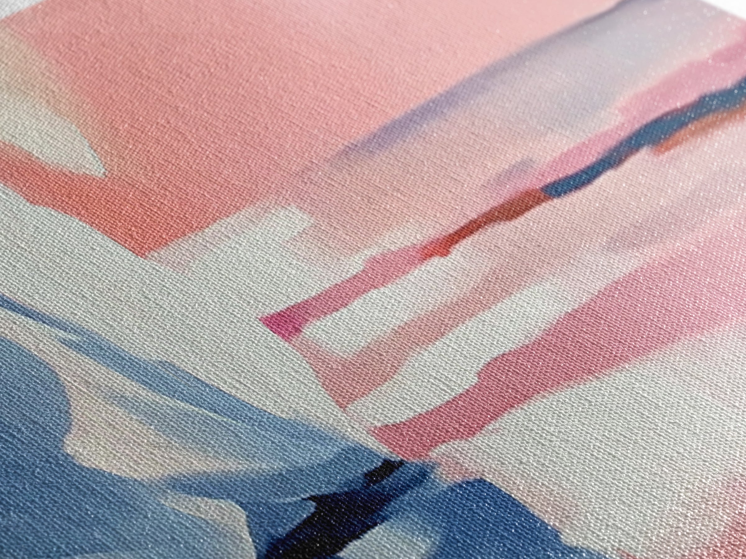 Blush Sky, Ocean Reflection, Pastel Landscape, Coastal Serenity, Canvas Print, Bedroom Wall Art, Modern Impressionist, Gift Idea