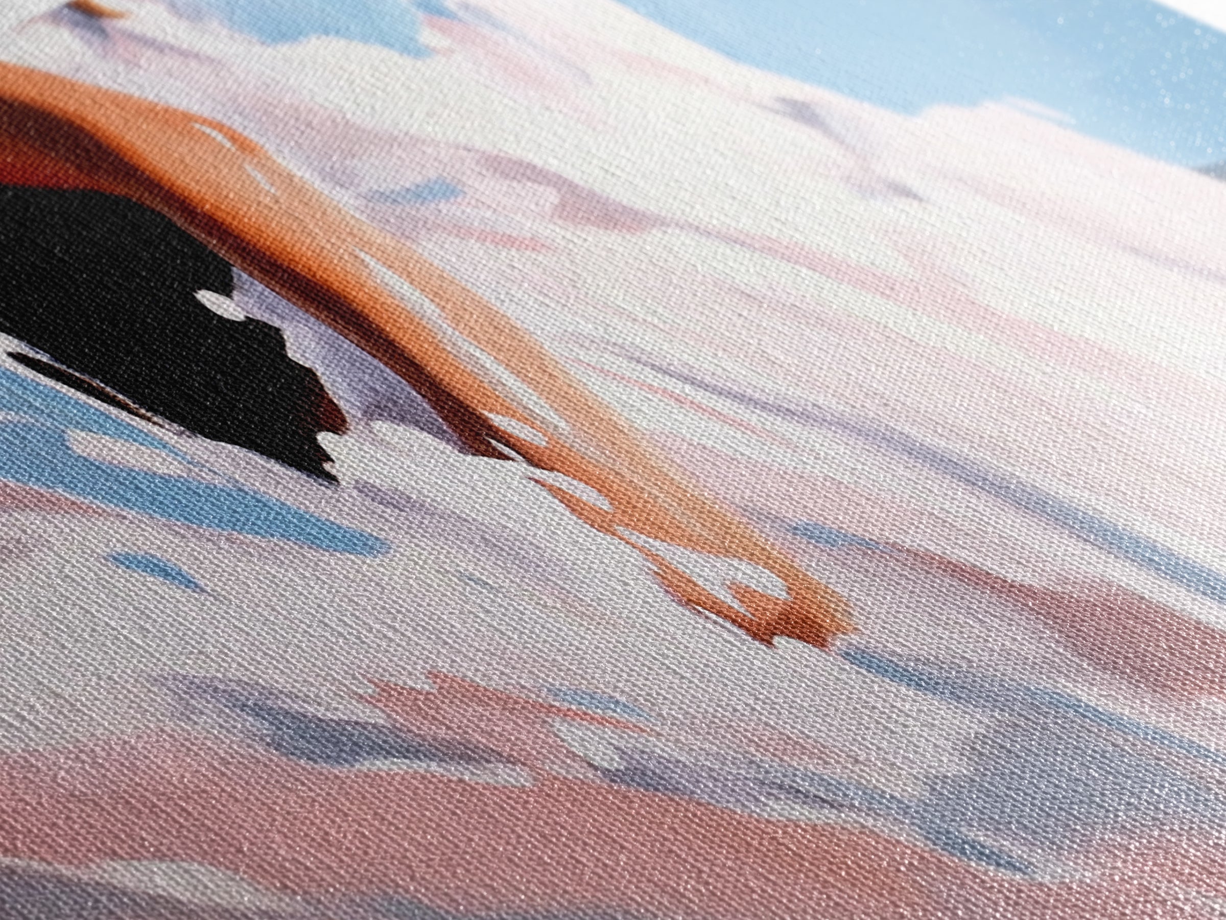 Abstract Ocean Waves, Coastal Wall Art, Beach Aesthetic, Pastel Seascape, Large Canvas Print, Minimalist Art, Living Room Decor