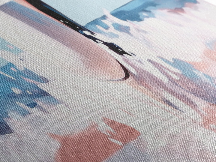 Coastal Serenity, Ocean View, Beach Art, Framed Canvas Print, Minimalist Coastal Decor, Seaside Painting, Nautical Home Wall Art