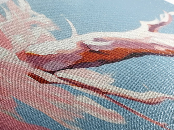 Blossoming Driftwood, Abstract Tree, Whimsical Nature, Framed Canvas Print, Bedroom Wall Art, Soft Pastel Decor, Contemporary Artwork