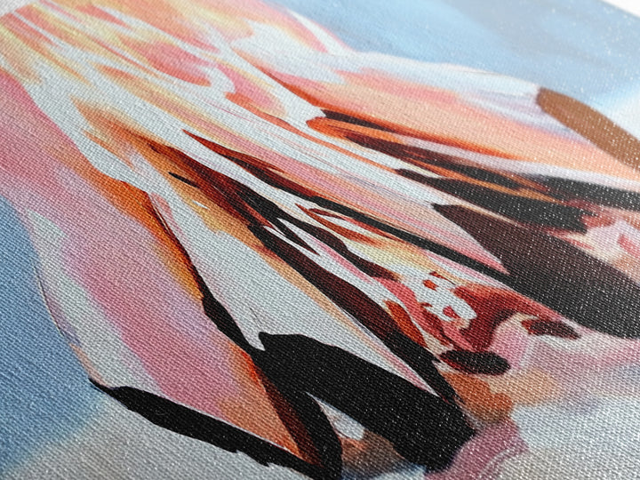 Burning Logs, Cozy Fireplace Art, Rustic Home Wall Decor, Framed Canvas Print, Warm Tones, Cabin Aesthetic, Relaxing Fire Art