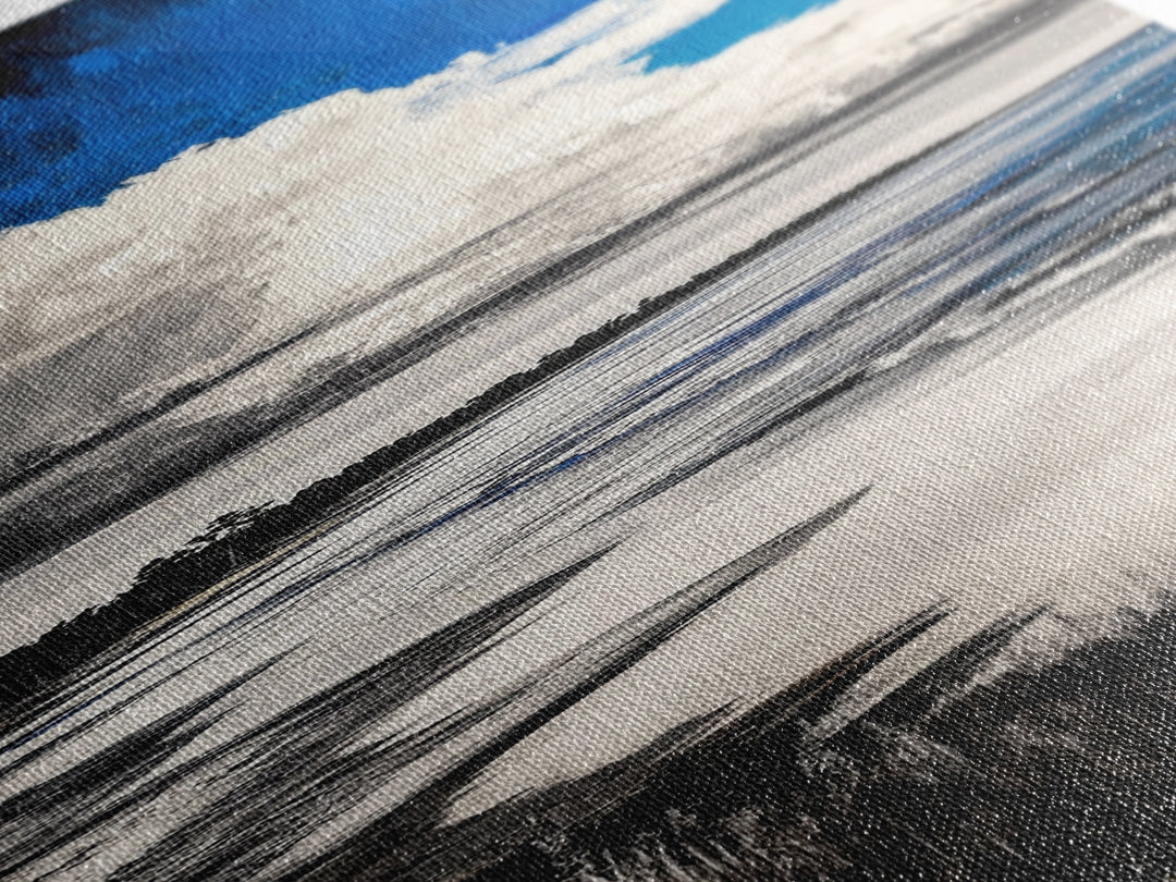 Coastal Serenity, Ocean Waves, Seascape Painting, Beach Decor, Blue Wall Art, Living Room Art, Modern Seascape, Framed Canvas Print