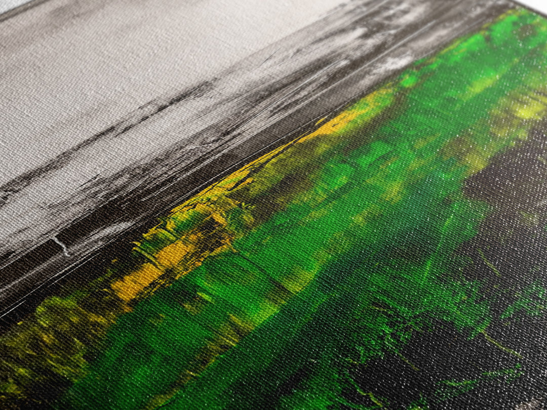 Abstract Meadow, Green Fields, Contemporary Landscape, Nature Inspired Art, Textured Painting, Rustic Wall Decor, Canvas Print