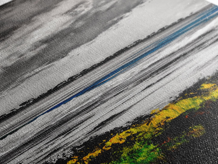 Coastal Horizon, Abstract Seascape Painting, Beach Wall Art, Framed Canvas Print, Office Decor, Ocean Waves Artwork, Living Room Art