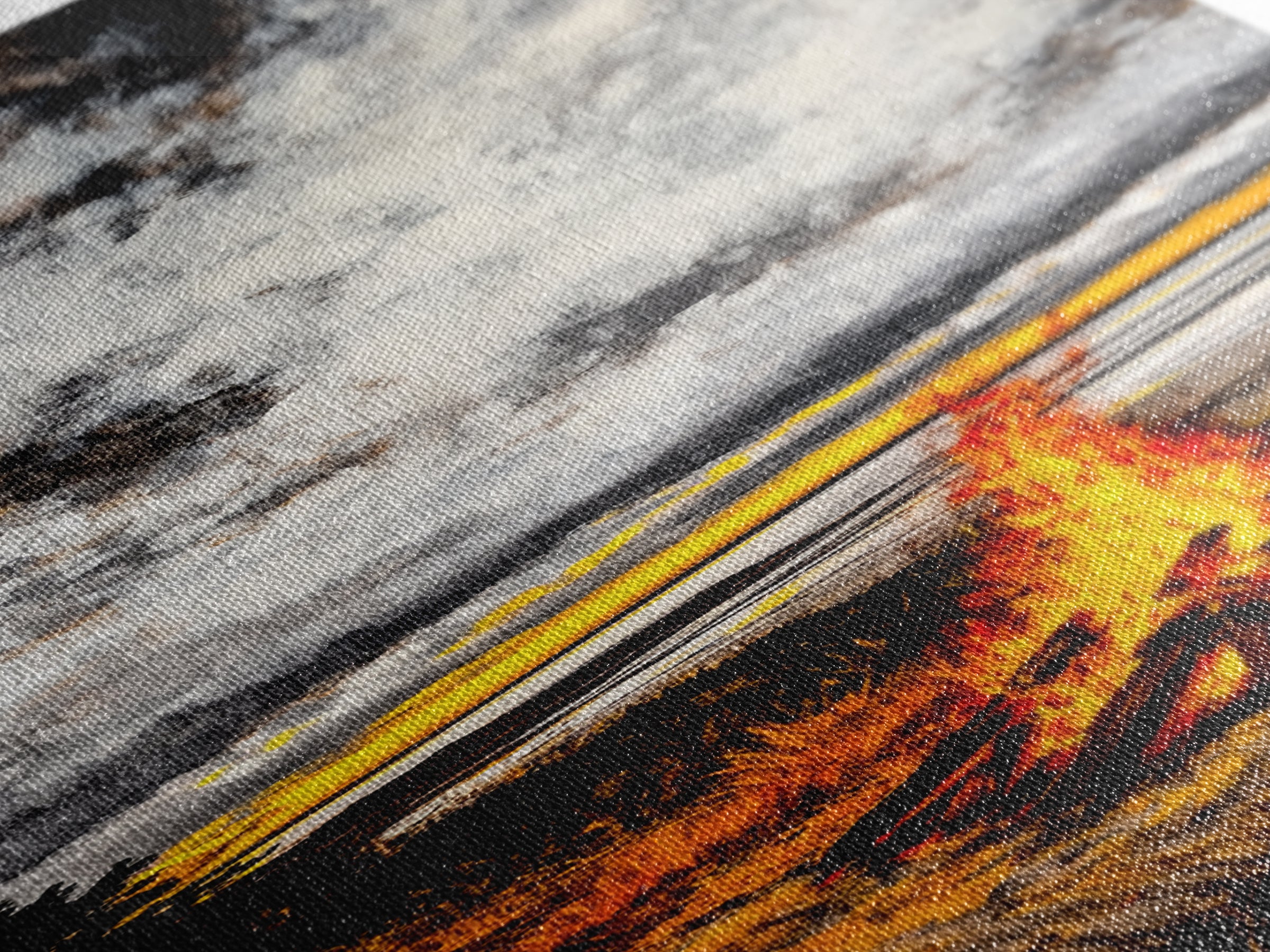 Beach Bonfire, Cozy Fire, Seaside Sunset, Framed Canvas Print, Coastal Home Decor, Relaxing Landscape, Rustic Living Room Wall Art