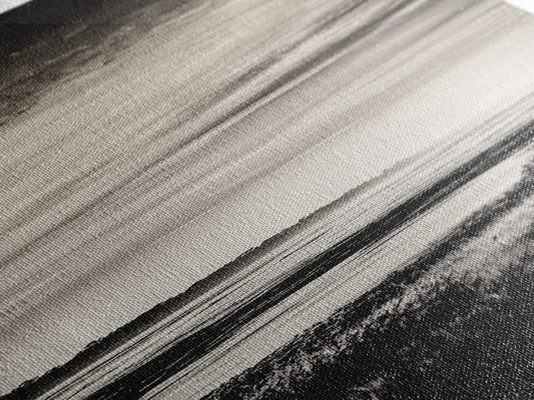 Black White, Seascape Art, Coastal Print, Framed Canvas Print, Monochrome Wall Art, Beach House Decor, Large Art, Living Room Artwork