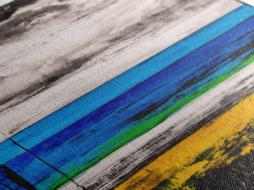 Abstract Beach, Ocean Wall Art, Modern Coastal, Seascape Painting, Minimalist Decor, Contemporary Art, Canvas Print, Living Room