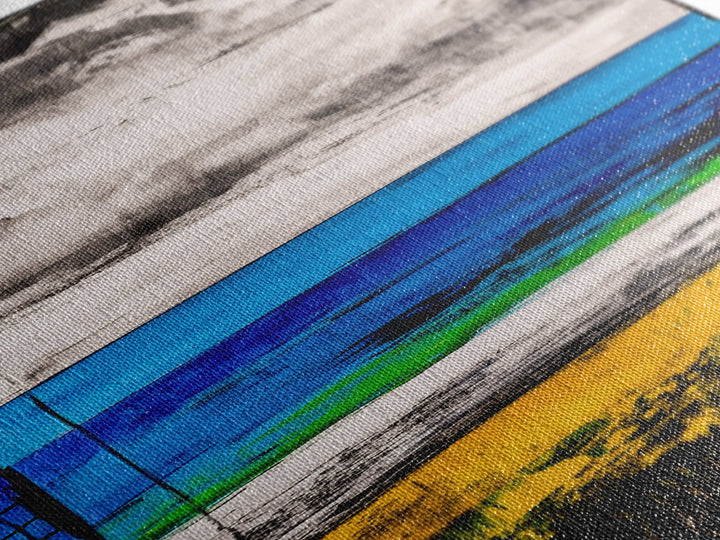 Abstract Beach, Ocean Wall Art, Modern Coastal, Seascape Painting, Minimalist Decor, Contemporary Art, Canvas Print, Living Room