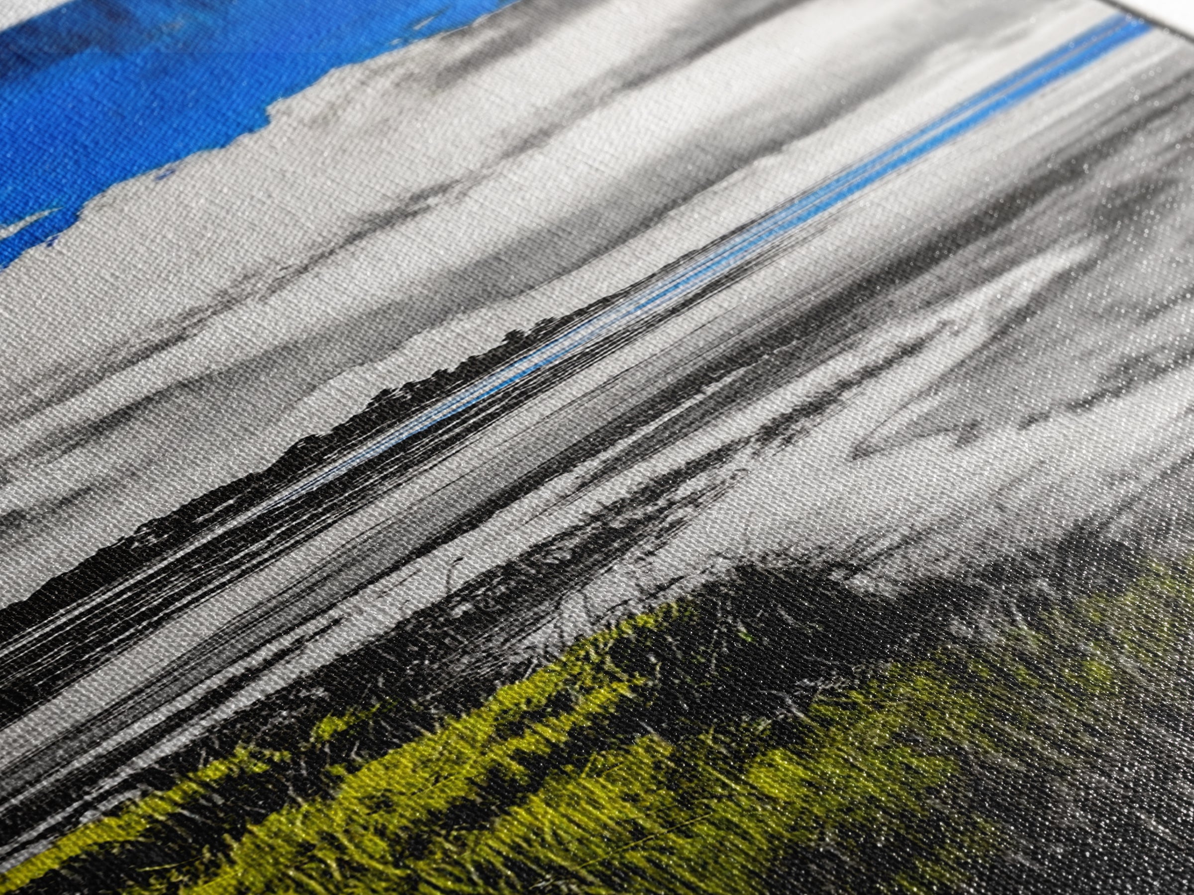 Coastal Marsh, Blue Sky, Canvas Print, Beach House Art, Minimalist Seascape, Ocean Decor, Nature Inspired Artwork, Living Room Art