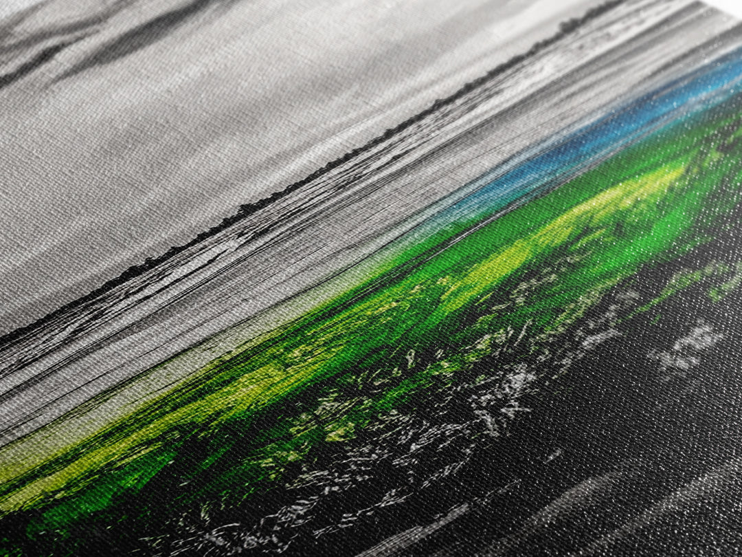 Abstract Landscape Wall Art, Green and Blue Coastal Decor, Nature Inspired Art, Modern Home Decor, Office Wall Art,