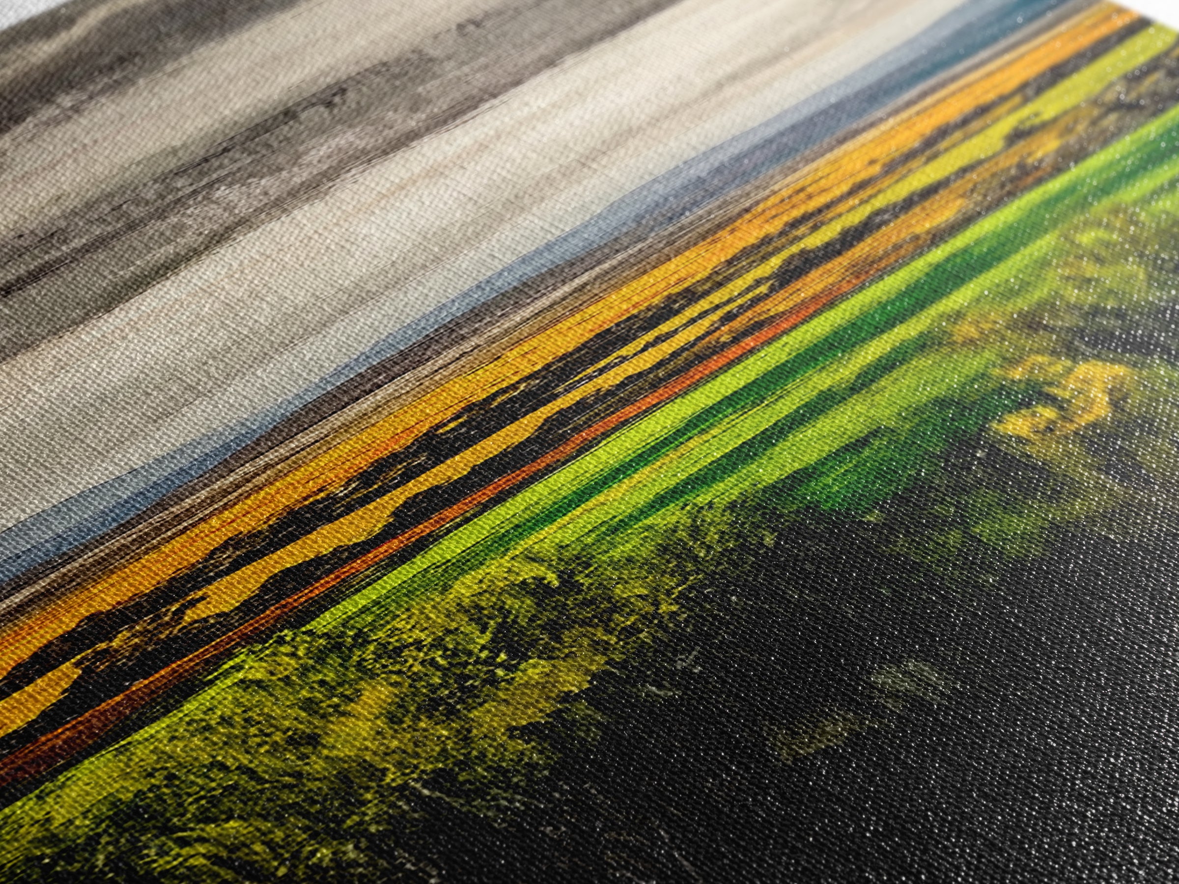 Rolling Fields, Golden Hills, Autumn Landscape, Rustic Home Decor, Living Room Art, Framed Canvas Print, Nature Wall Art