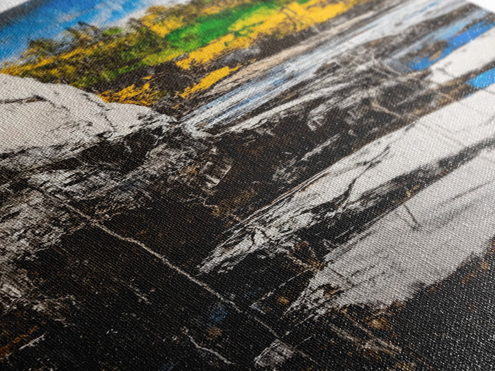 Rugged Cliffs, Rocky Shore, Coastal Scene, Framed Canvas Print, Seaside Decor, Nautical Wall Art, Ocean View, Beach House Decor