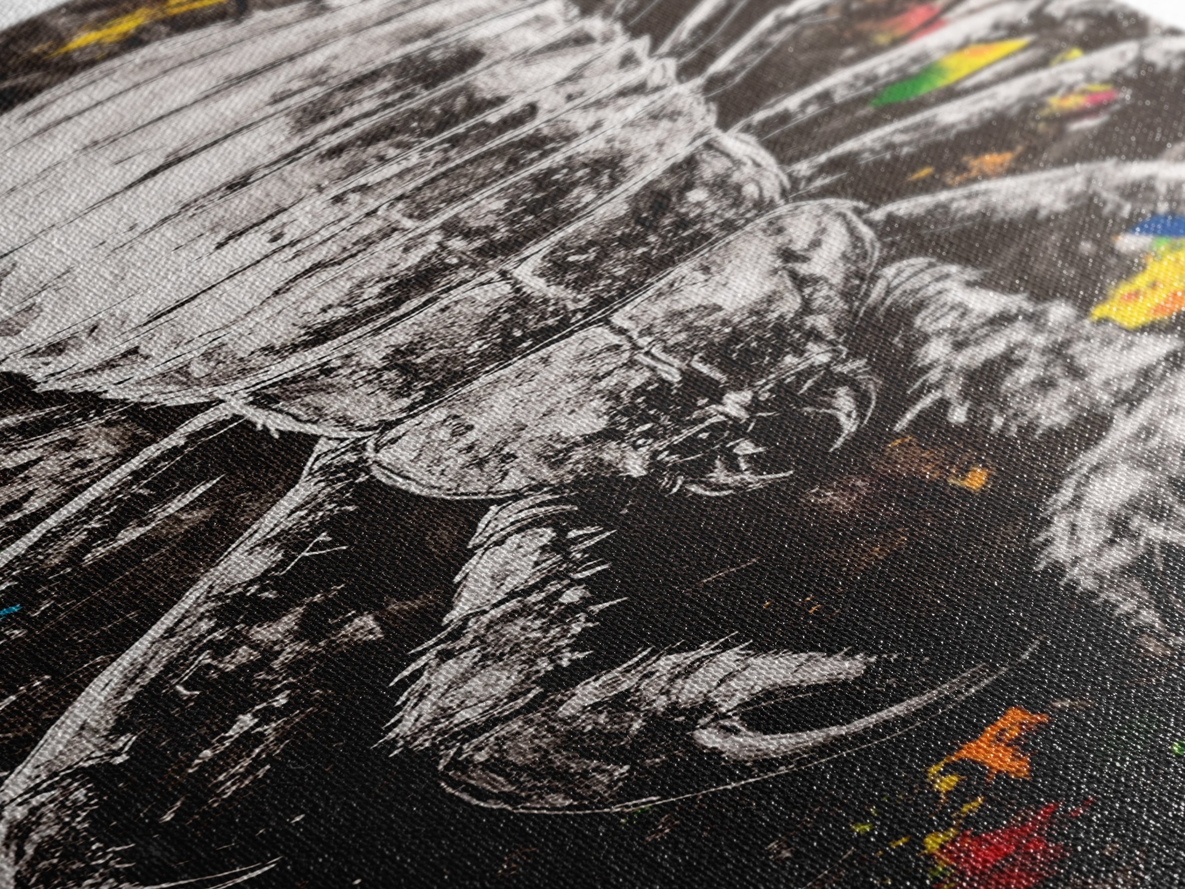 Black Scorpion, Dark Abstract Art, Edgy Wall Decor, Framed Canvas Print, Unique Gift, Gothic Art, Bold Statement Artwork