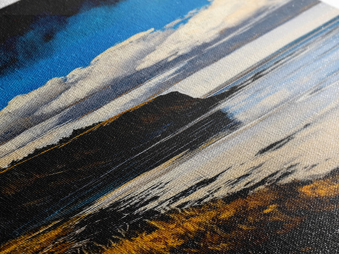 Coastal Cliff Art, Seaside Landscape Painting, Ocean View Wall Decor, Nature Home Design, Relaxing Beach Scene, Framed Canvas Print