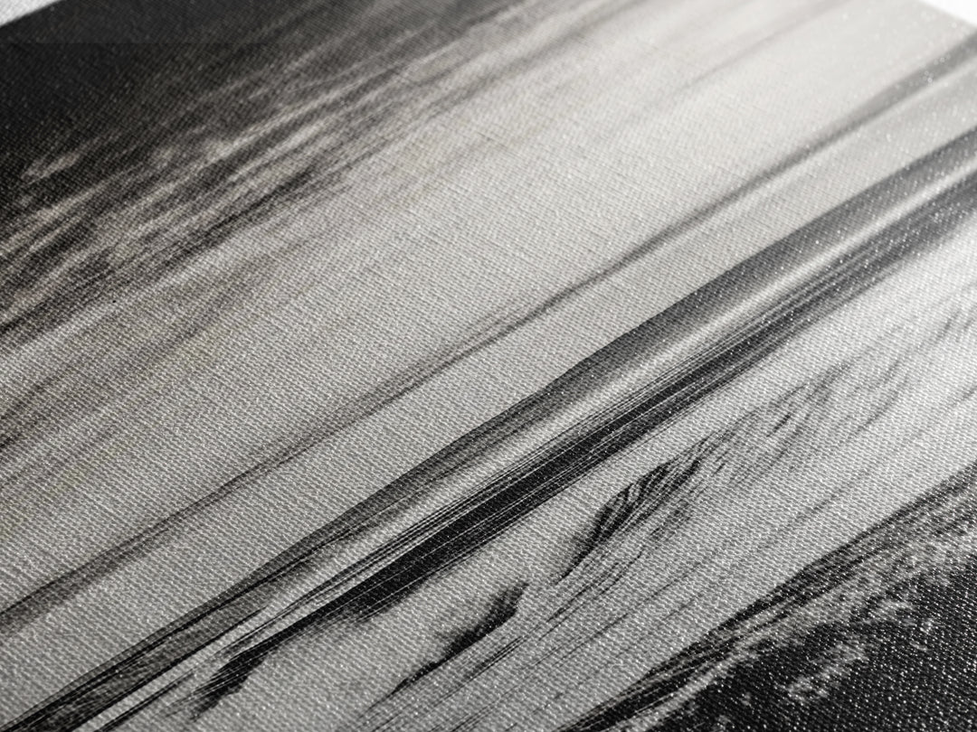 Coastal Waves, Black and White, Ocean Photography, Surf Art, Framed Canvas Print, Minimalist Decor, Beach House Wall Art