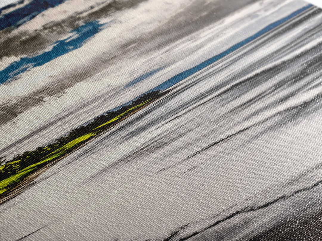 Coastal Shoreline, Blue and Green Art, Beach Wall Art, Ocean Canvas Print, Nautical Home Decor, Large Wall Art, Modern Living Room Art