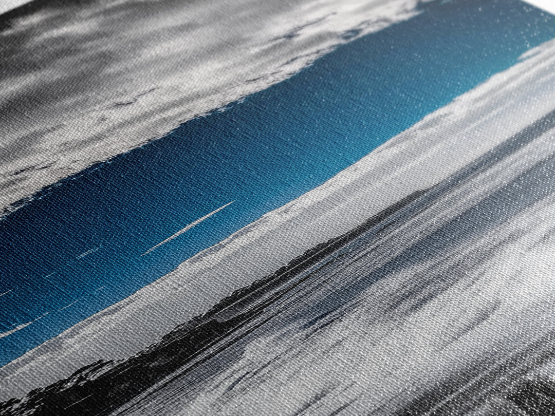 Blue Ocean Waves, Coastal Wall Art, Seascape Photography, Modern Beach Decor, Nautical Art, Living Room Wall Art, Canvas Print