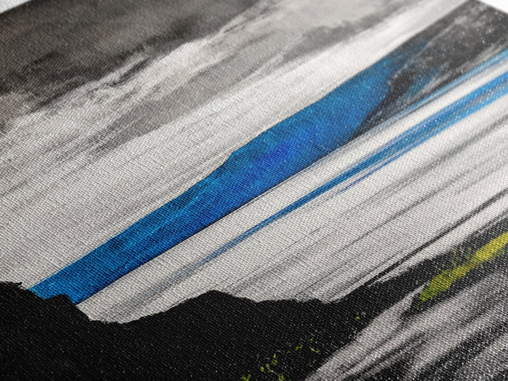 Coastal Cliffs, Ocean Landscape, Abstract Seascape, Modern Art, Canvas Print, Living Room Wall Art, Blue Gray Art, Minimalist Decor