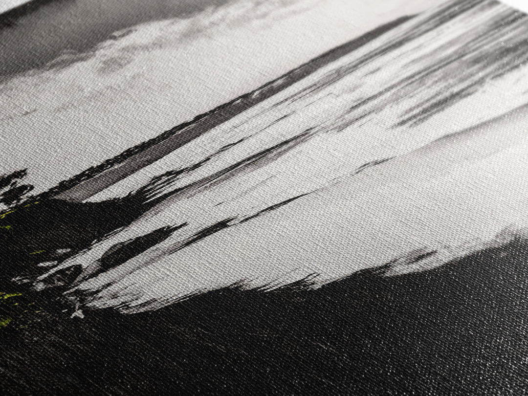 Rocky Shoreline, Ocean Waves, Abstract Seascape, Canvas Print, Nautical Wall Art, Coastal Home Decor, Modern Art, Blue White Painting