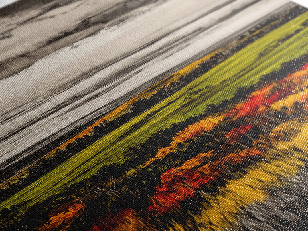 Autumn Fields, Rolling Hills, Warm Tones, Canvas Print, Rustic Landscape, Farmhouse Wall Art, Cozy Home Decor, Living Room Art