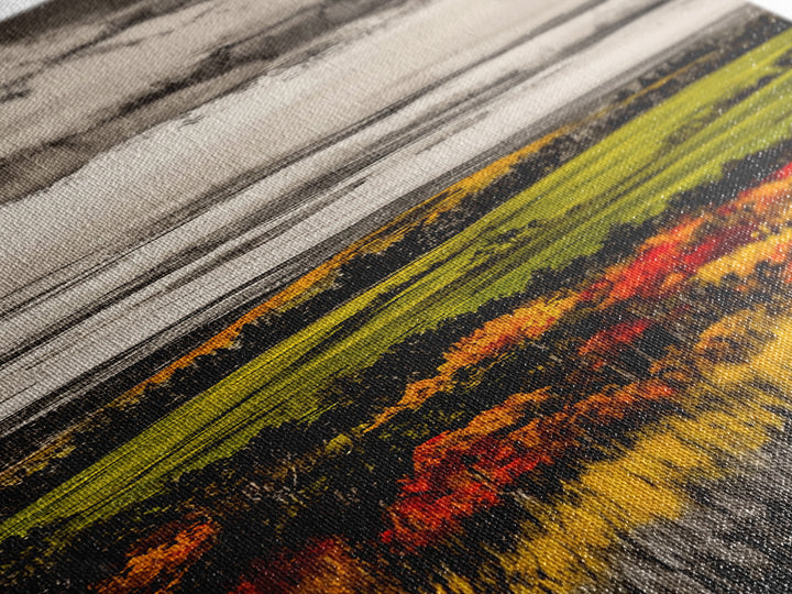 Autumn Fields, Rolling Hills, Warm Tones, Canvas Print, Rustic Landscape, Farmhouse Wall Art, Cozy Home Decor, Living Room Art