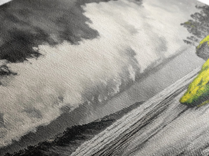 Coastal Storm, Black and White, Dramatic Seascape, Framed Canvas Print, Modern Coastal Art, Minimalist Ocean Wall Art, Large Wall Decor