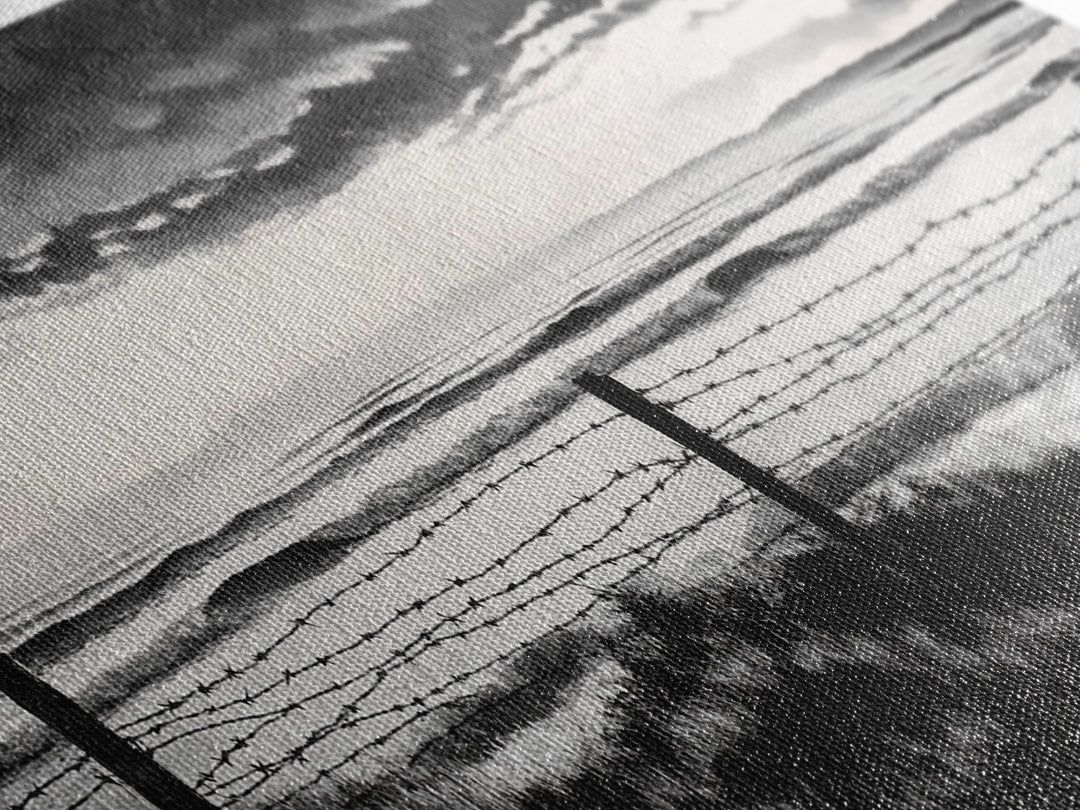 Dark Ocean, Stormy Sky, Coastal Landscape, Black and White Art, Moody Seascape, Living Room Wall Art, Nautical Decor, Framed Canvas Print