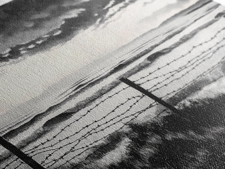 Dark Ocean, Stormy Sky, Coastal Landscape, Black and White Art, Moody Seascape, Living Room Wall Art, Nautical Decor, Framed Canvas Print