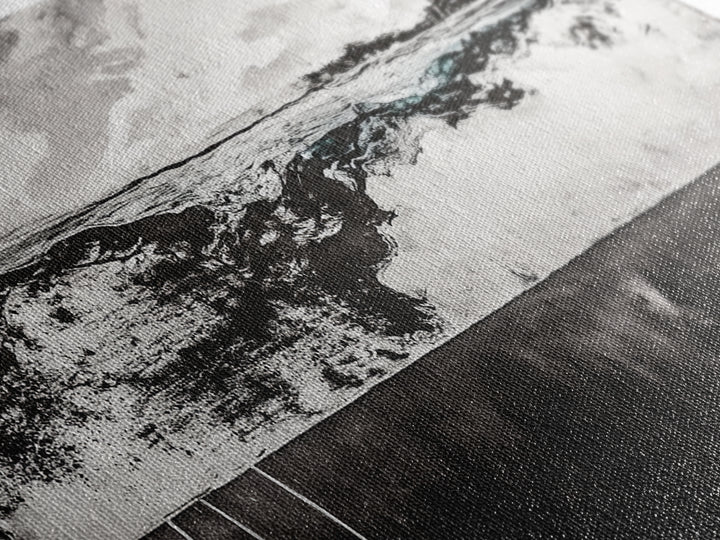 Black and White, Ocean, Waves, Minimalist, Canvas Print, Coastal Art, Nautical Decor, Bedroom Wall Art, Modern Home Decor, Fine Art Print