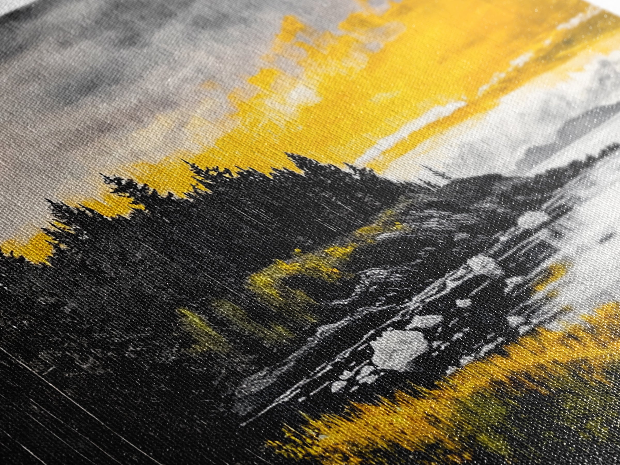 Coastal Landscape Print, Golden Sky Canvas Print, Dramatic Sunset Painting, Nature Wall Art, Living Room Artwork, Framed Canvas Print